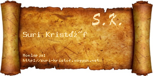 Suri Kristóf névjegykártya